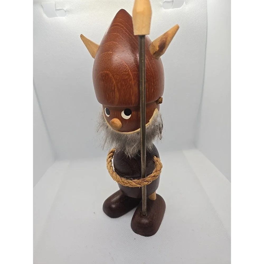 Vintage MCM Danish Teak Viking Hans‎ Bolling Warrior Hidden Bottle Opener